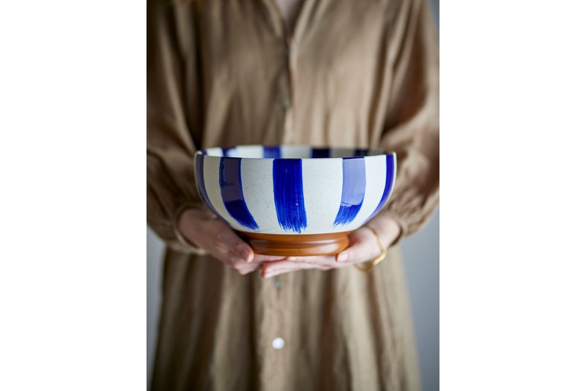 Bol Cala – bol en grès peint à la main en Bleu