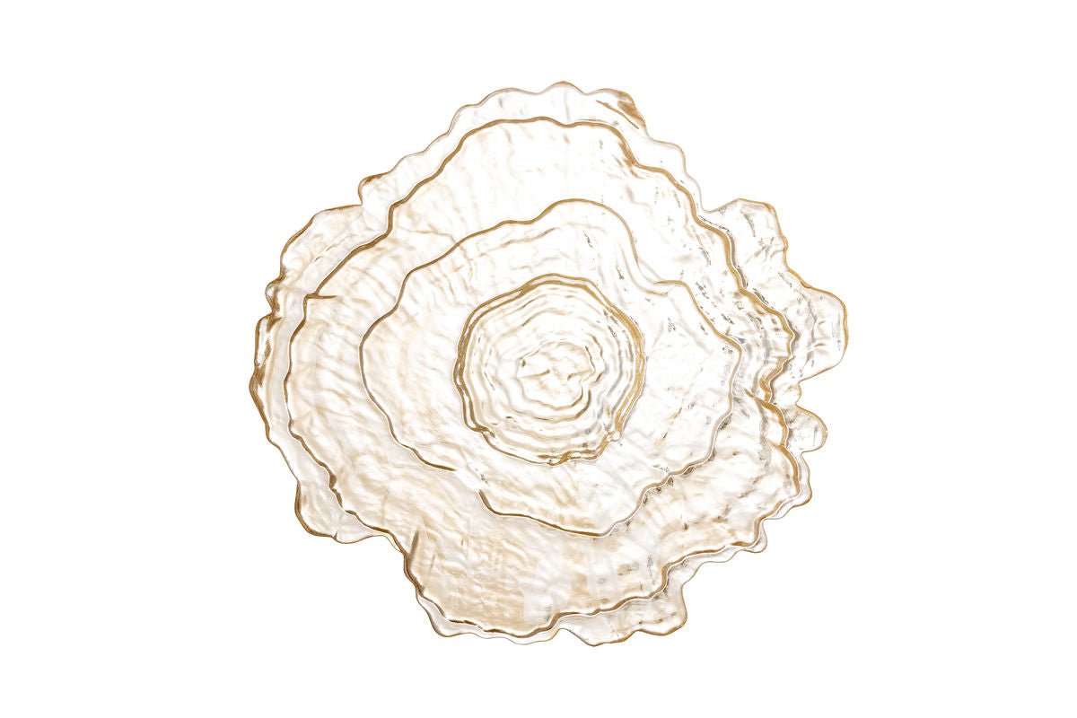 Coupe Amiri – en verre naturel avec une forme ondulée douce