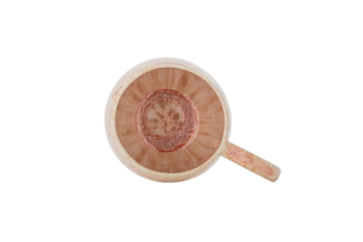 Ensemble de tasses Ikki – Émail réactif en tons rosés (lot de 4)