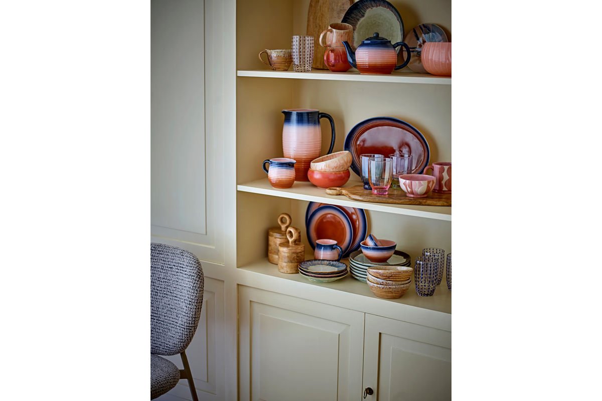 Ensemble de tasses Ikki – Émail réactif en tons rosés (lot de 4)