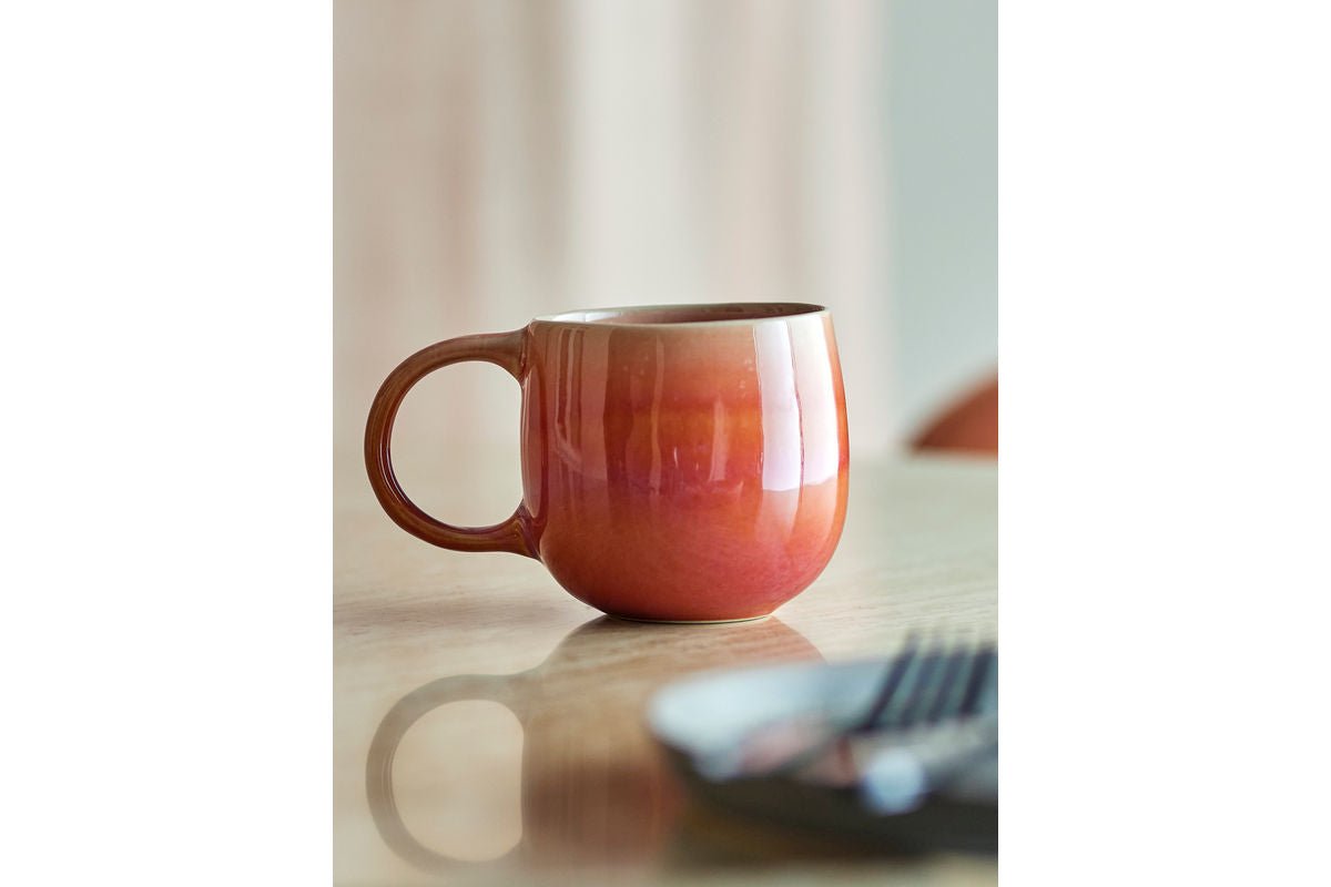 Ensemble de tasses Ikki – Émail réactif en tons rosés (lot de 4)