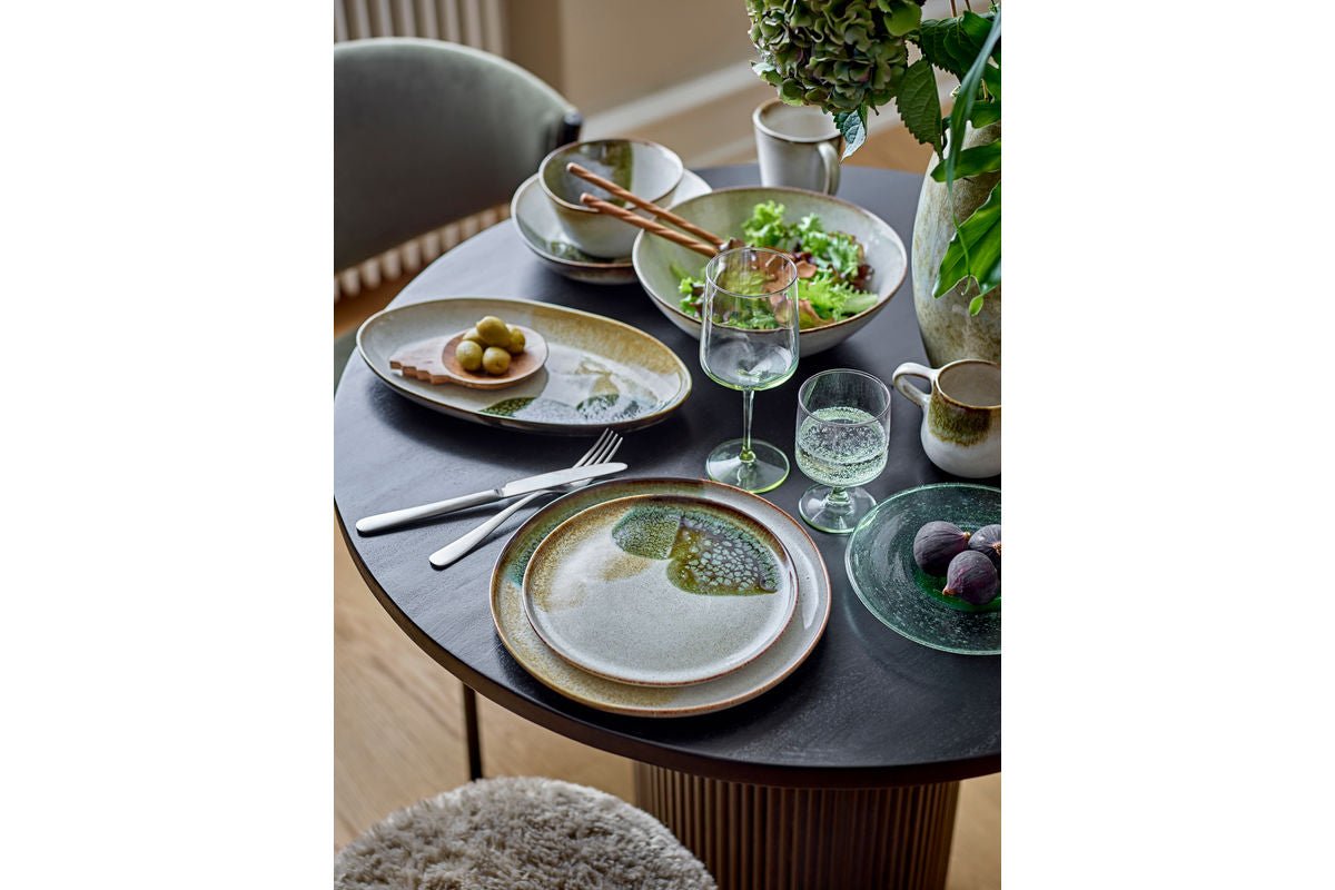 Verres à vin Olivia – avec tiges vert doré (lot de 6)