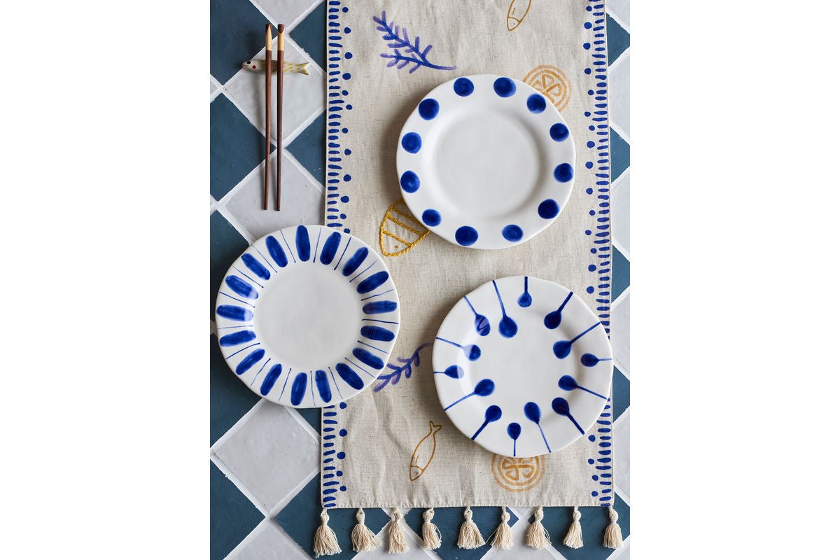 Teller Elvara - fabriqué en grès Ensemble de 3 pièces