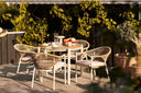 Garten Beistelltisch Ylvorin - elegantes Design in Beige mit Holz
