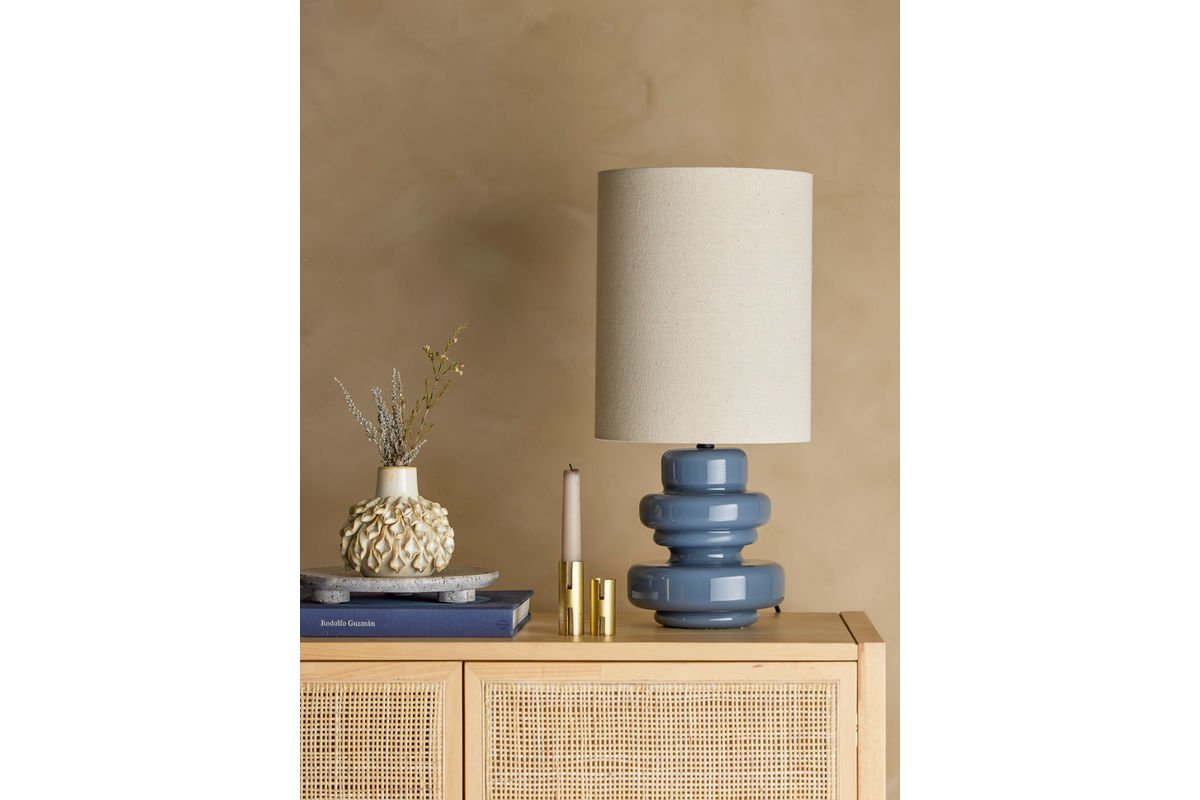 Lampe de table Glory - verre ondulé