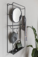 Étagère murale - miroir Duco – en acier Noir