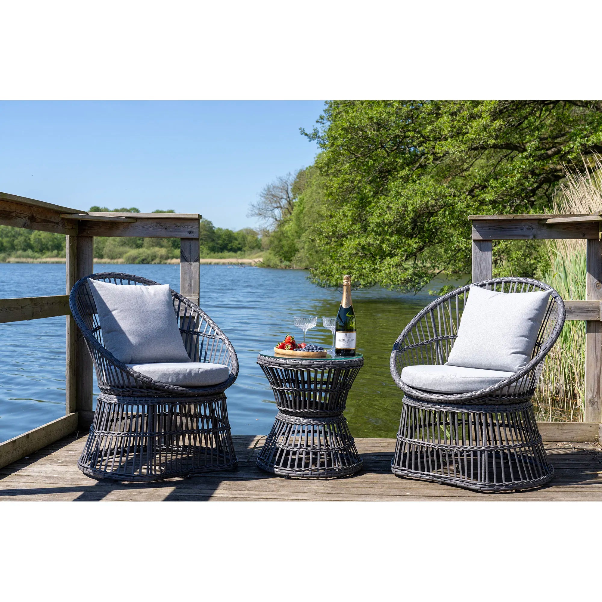 Garten Lounge Set Porto aus Rattan