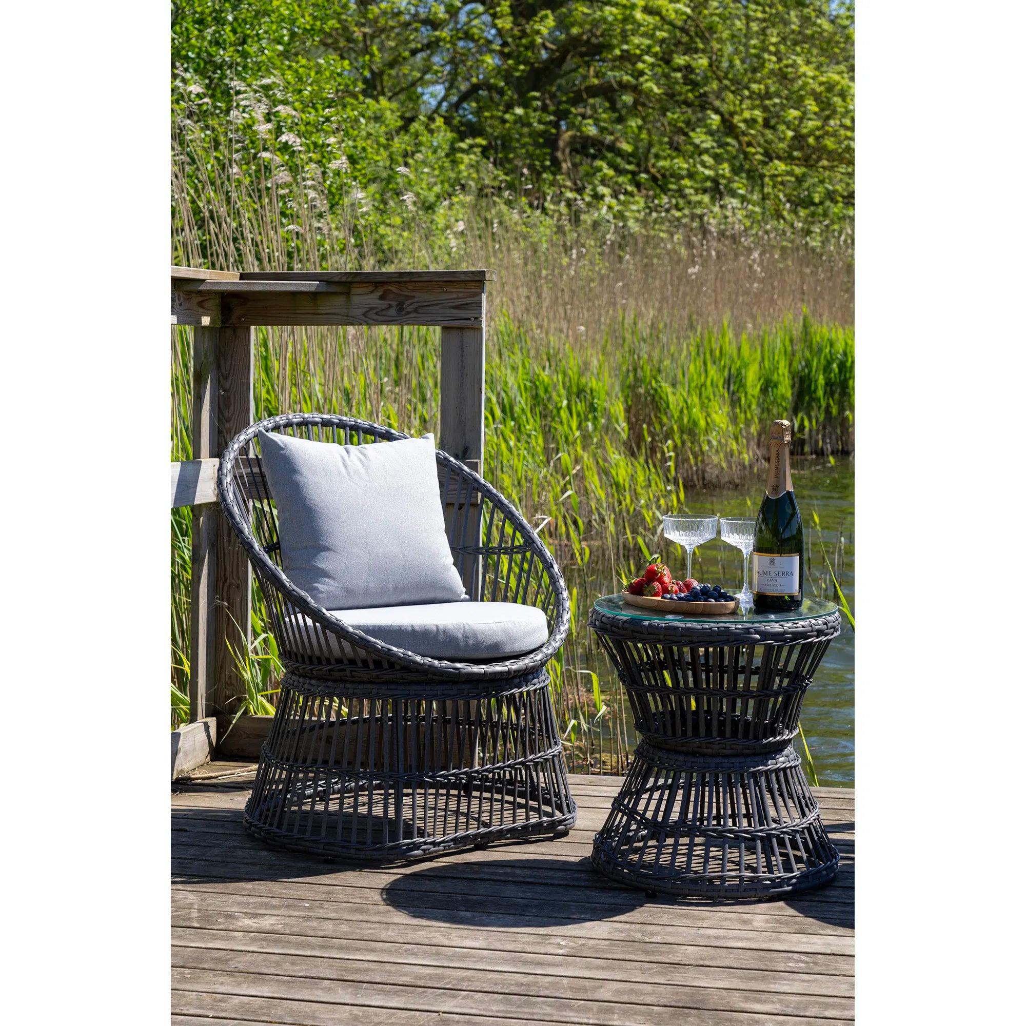 Garten Lounge Set Porto aus Rattan