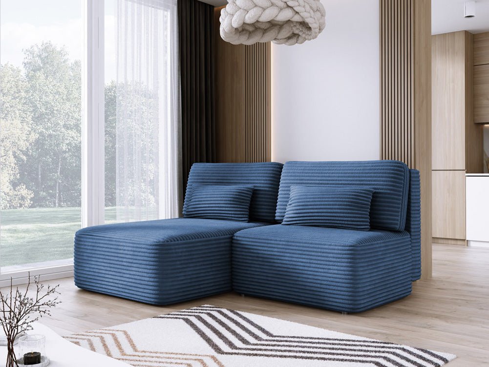 Canapé design Tilia Côtelé avec fonction couchage et rangement
