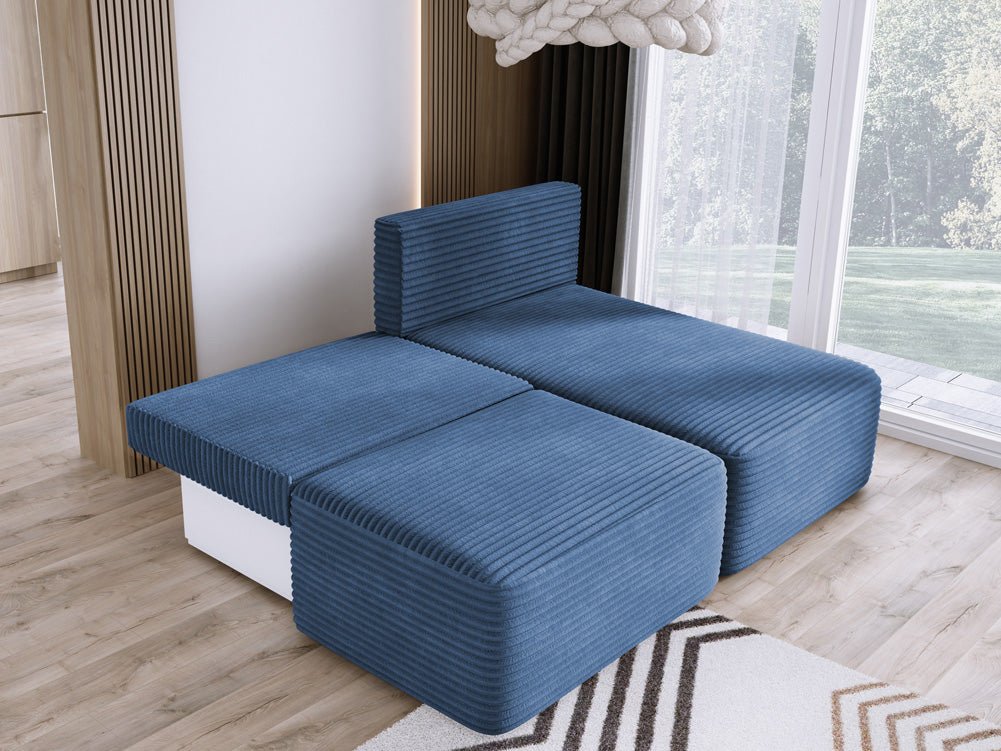 Canapé design Tilia Côtelé avec fonction couchage et rangement