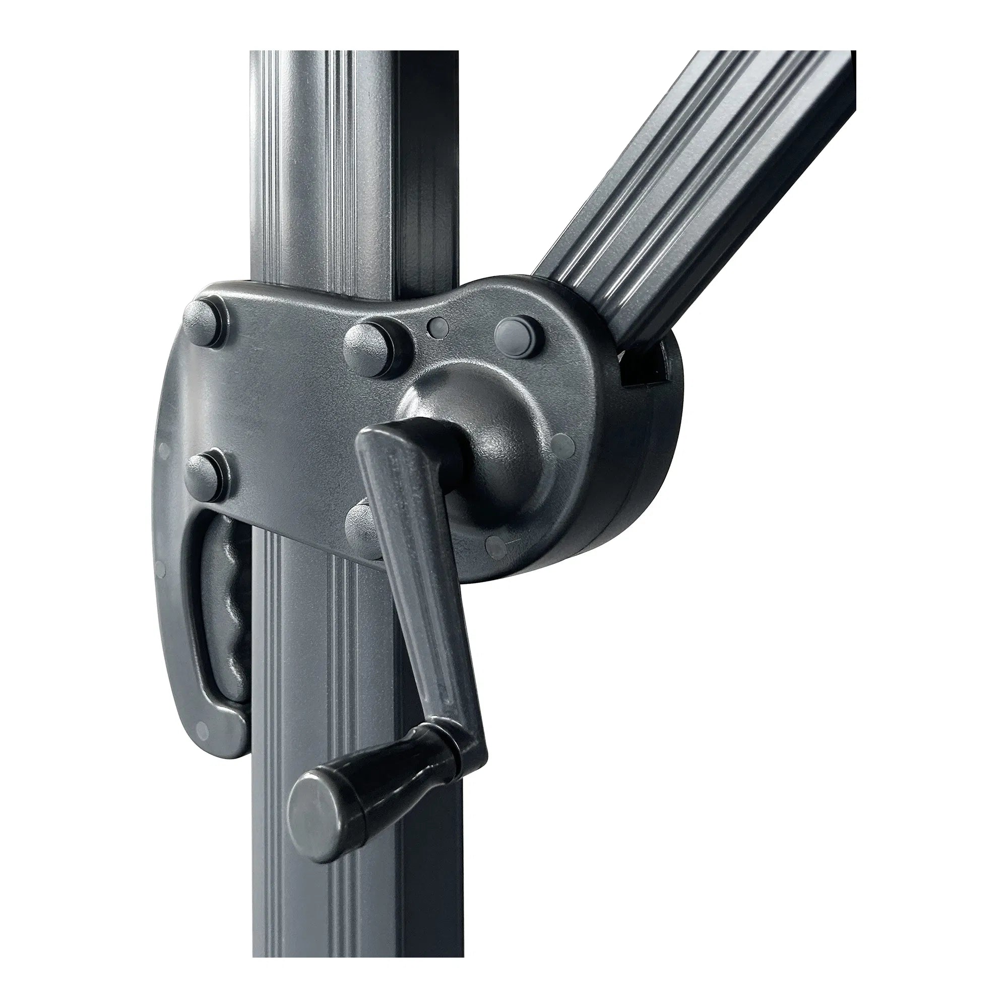 Parasol de jardin Solvien – de forme carrée noire