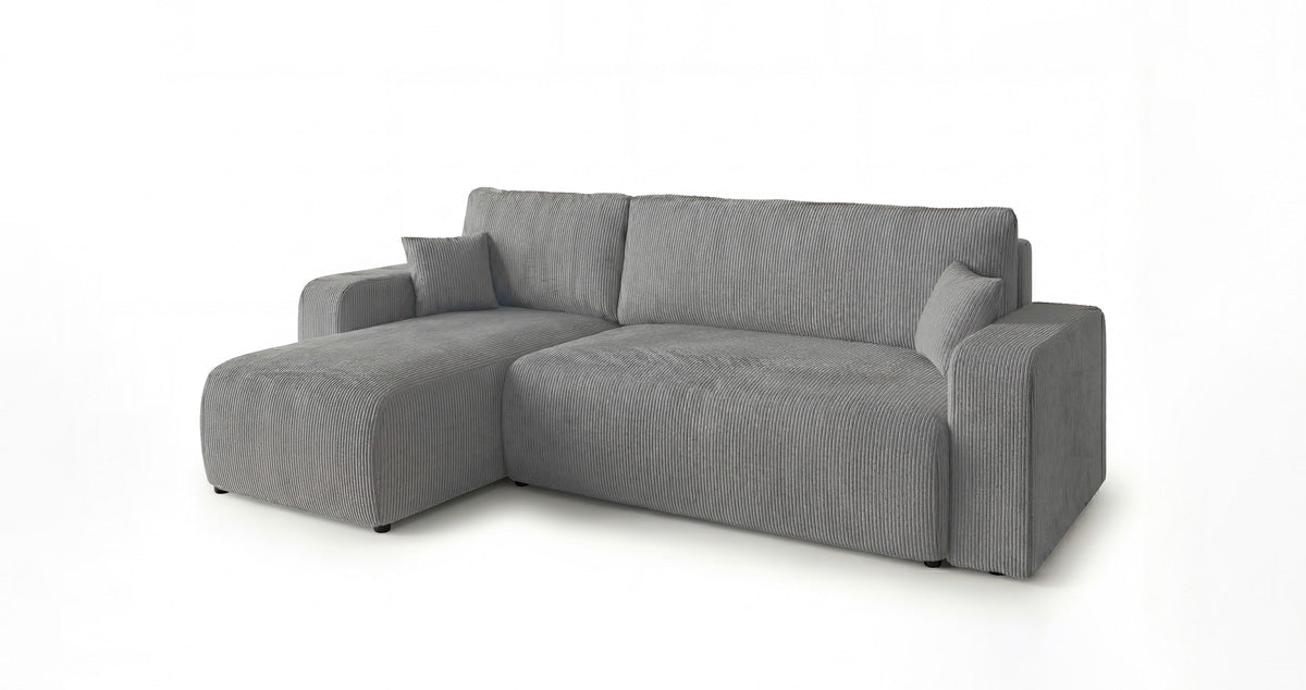 Canapé design Calva avec fonction couchage et pliage en Côtelé
