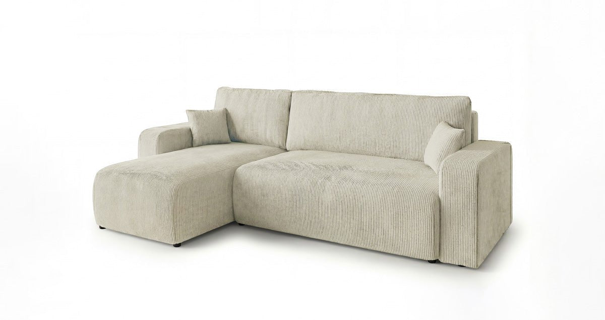 Canapé design Calva avec fonction couchage et pliage en Côtelé