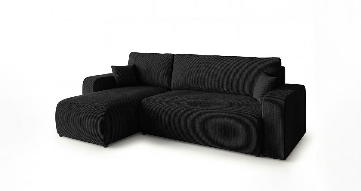 Canapé design Calva avec fonction couchage et pliage en Côtelé