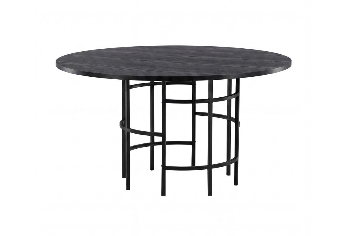 Table à manger Amaya - design rond dans un style industriel