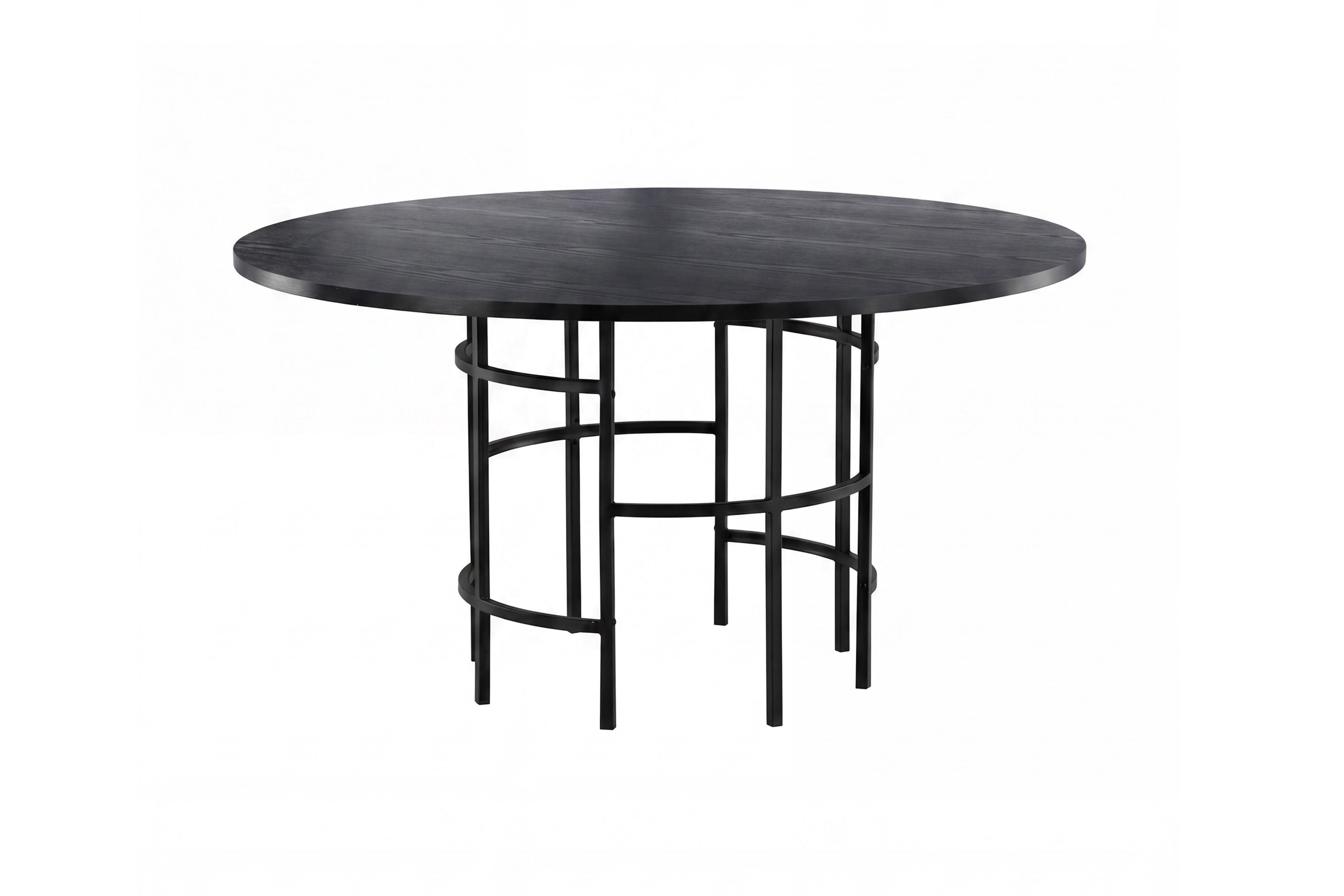 Table à manger Amaya - design rond dans un style industriel