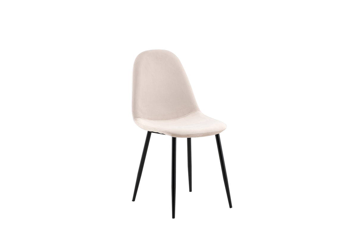 Lot de 2 - Chaise de salle à manger Marzio en Blanc avec cadre noir