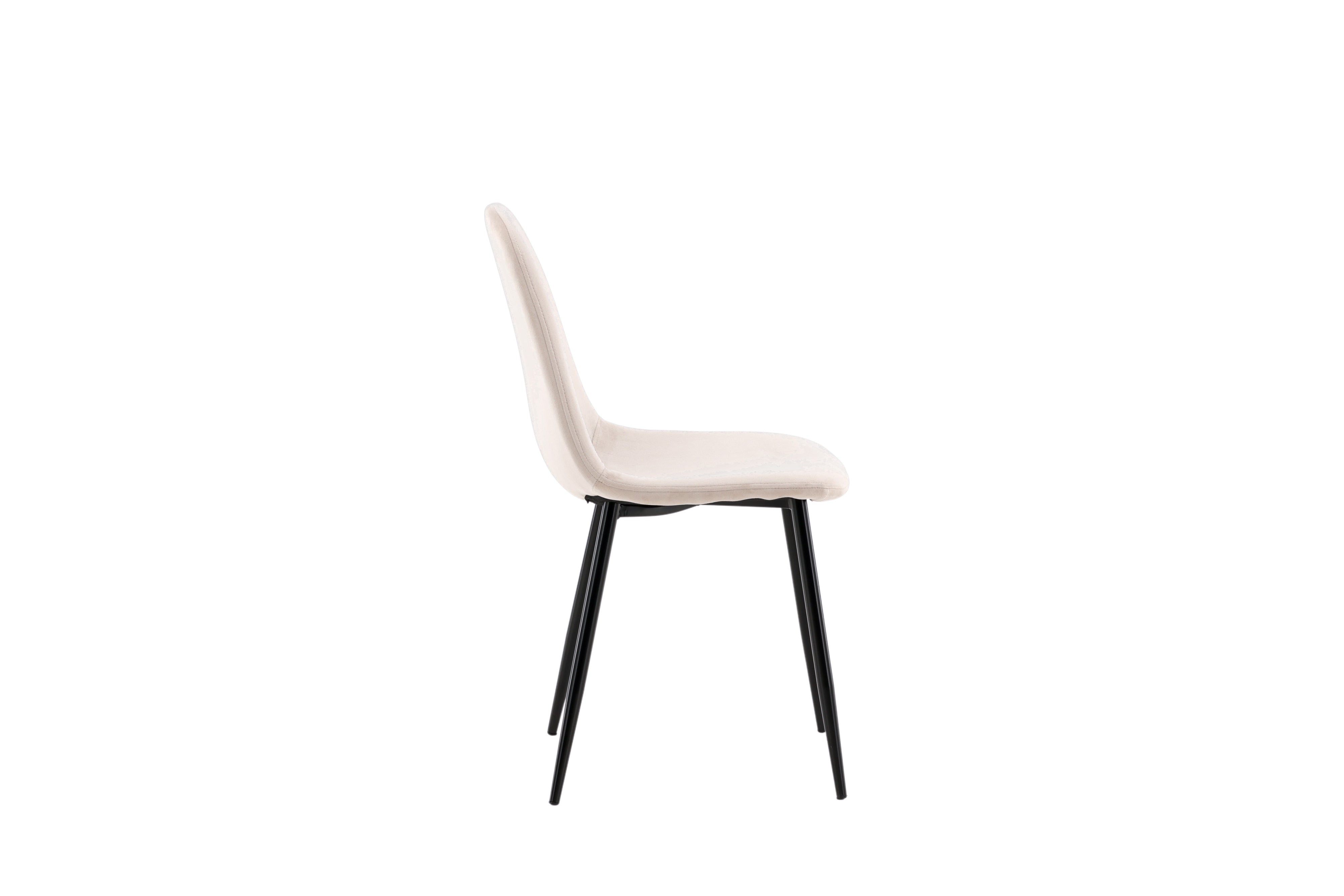 Lot de 2 - Chaise de salle à manger Marzio en Blanc avec cadre noir
