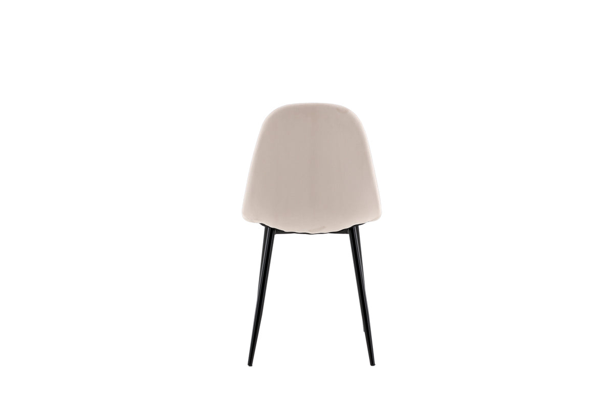 Lot de 2 - Chaise de salle à manger Marzio en Blanc avec cadre noir