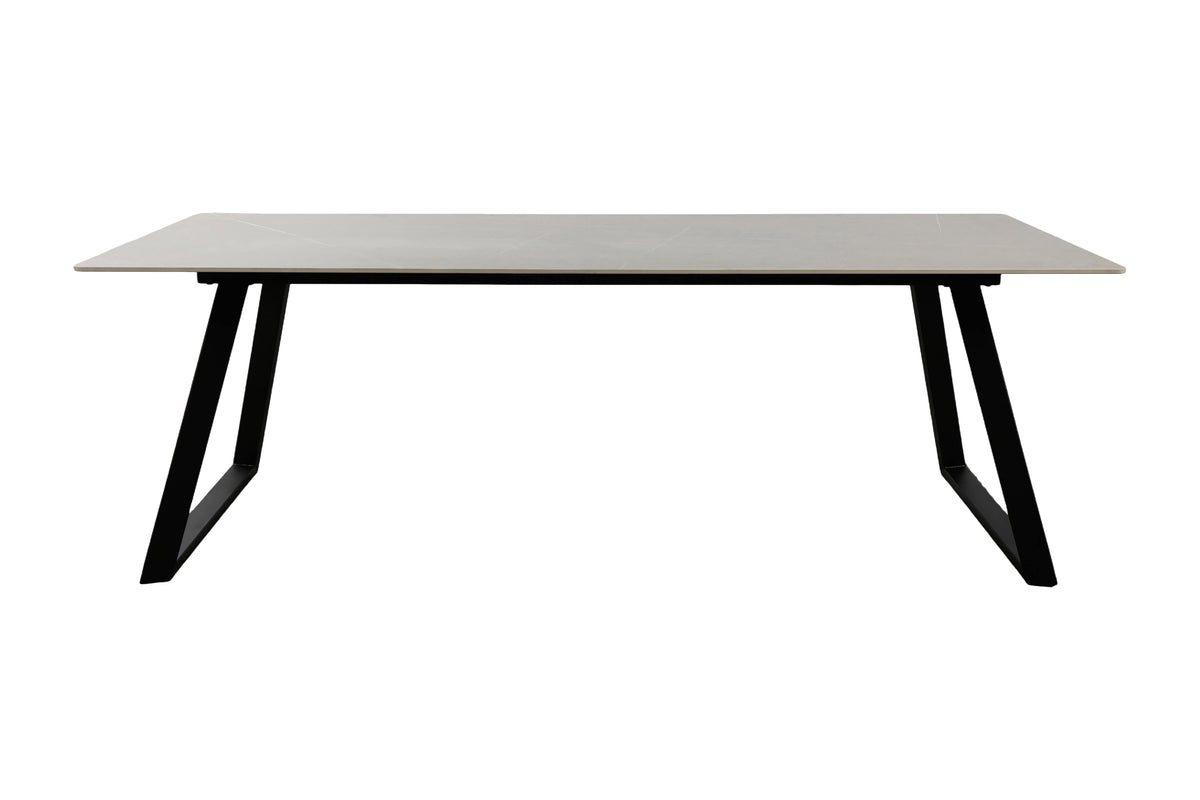 Table à manger Darivo - avec plateau de table gris foncé