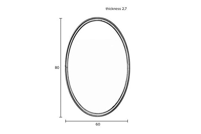 Miroir Matz ovale M – en fer en bronze