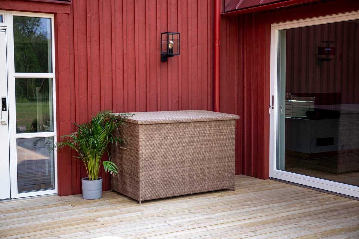 Coffre à coussins de jardin Brisbane - Disponible en Gris, Noir et Naturel