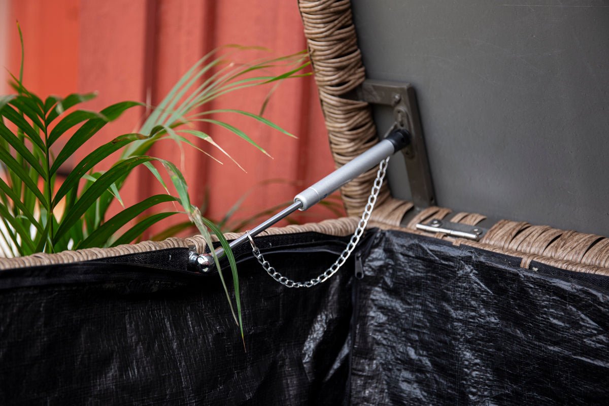 Coffre à coussins de jardin Brisbane - Disponible en Gris, Noir et Naturel