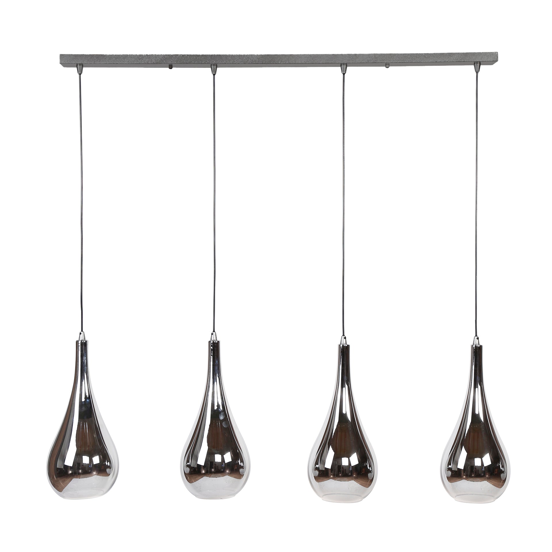 Pendelleuchte Mirano – Chromglas mit Spiegeleffekt (4-flammig)