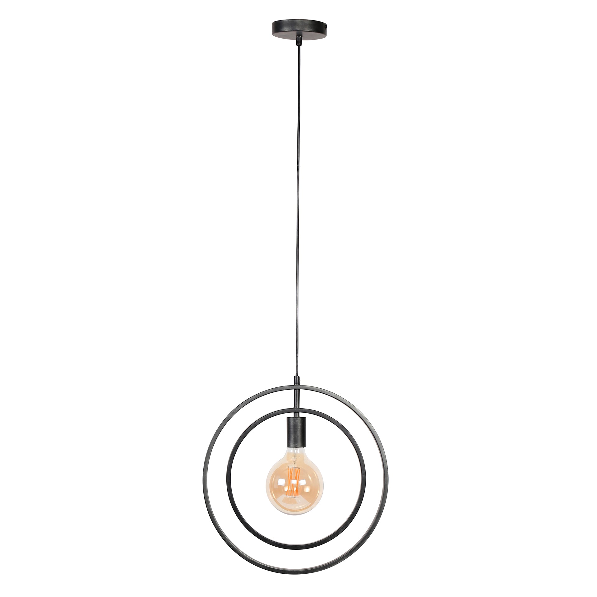 Pendelleuchte Orbitra – Drehbares Ringdesign in Anthrazit