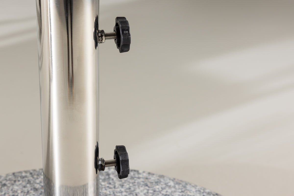 Pied de parasol Dom - 40 kg Pied de parasol en granit avec roulettes en gris