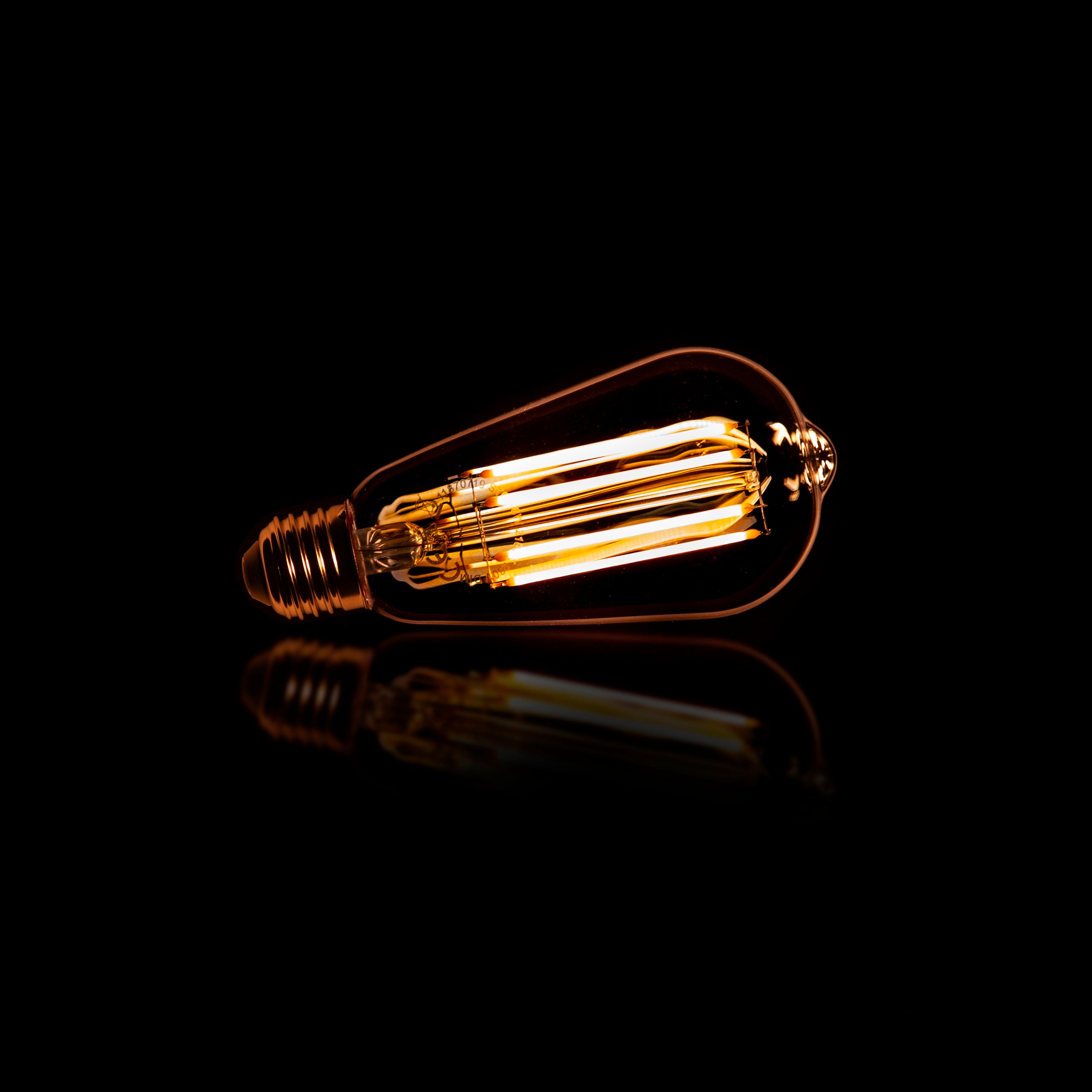 Ampoule à incandescence LED Aura Drop – ST64-E27 avec verre de couleur ambre