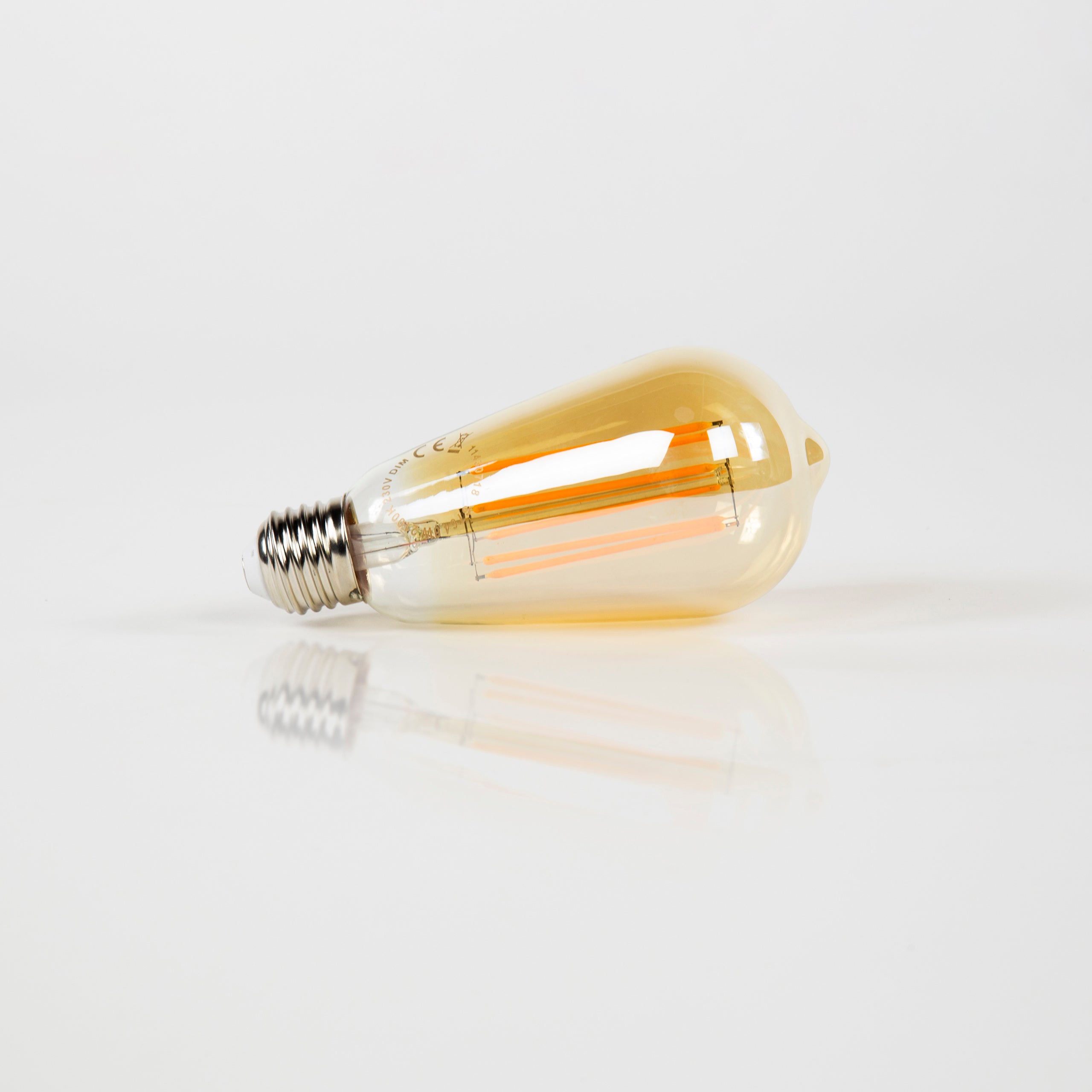 Ampoule à incandescence LED Aura Drop – ST64-E27 avec verre de couleur ambre