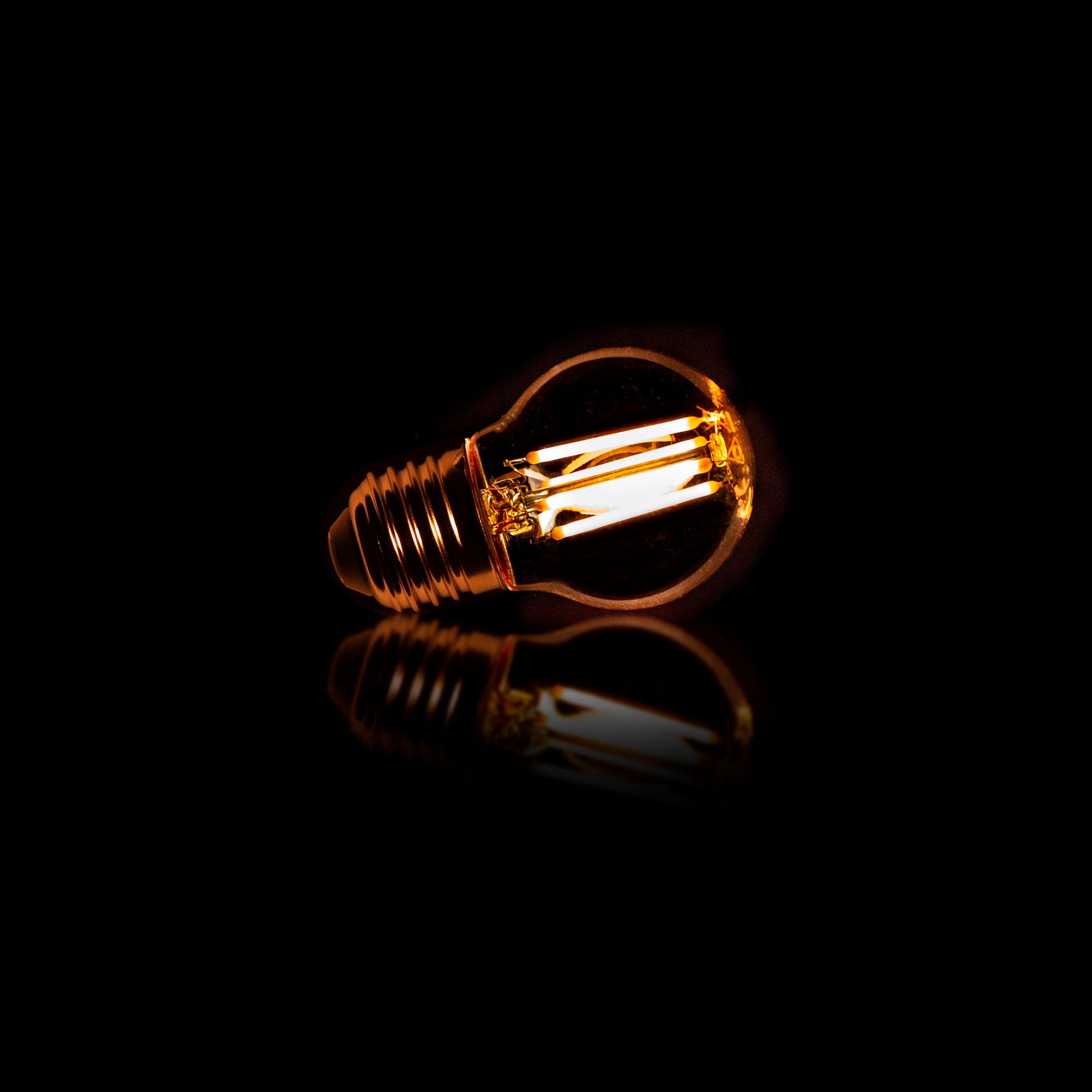 Ampoule à incandescence LED Embera – G45-E27 avec verre ambré