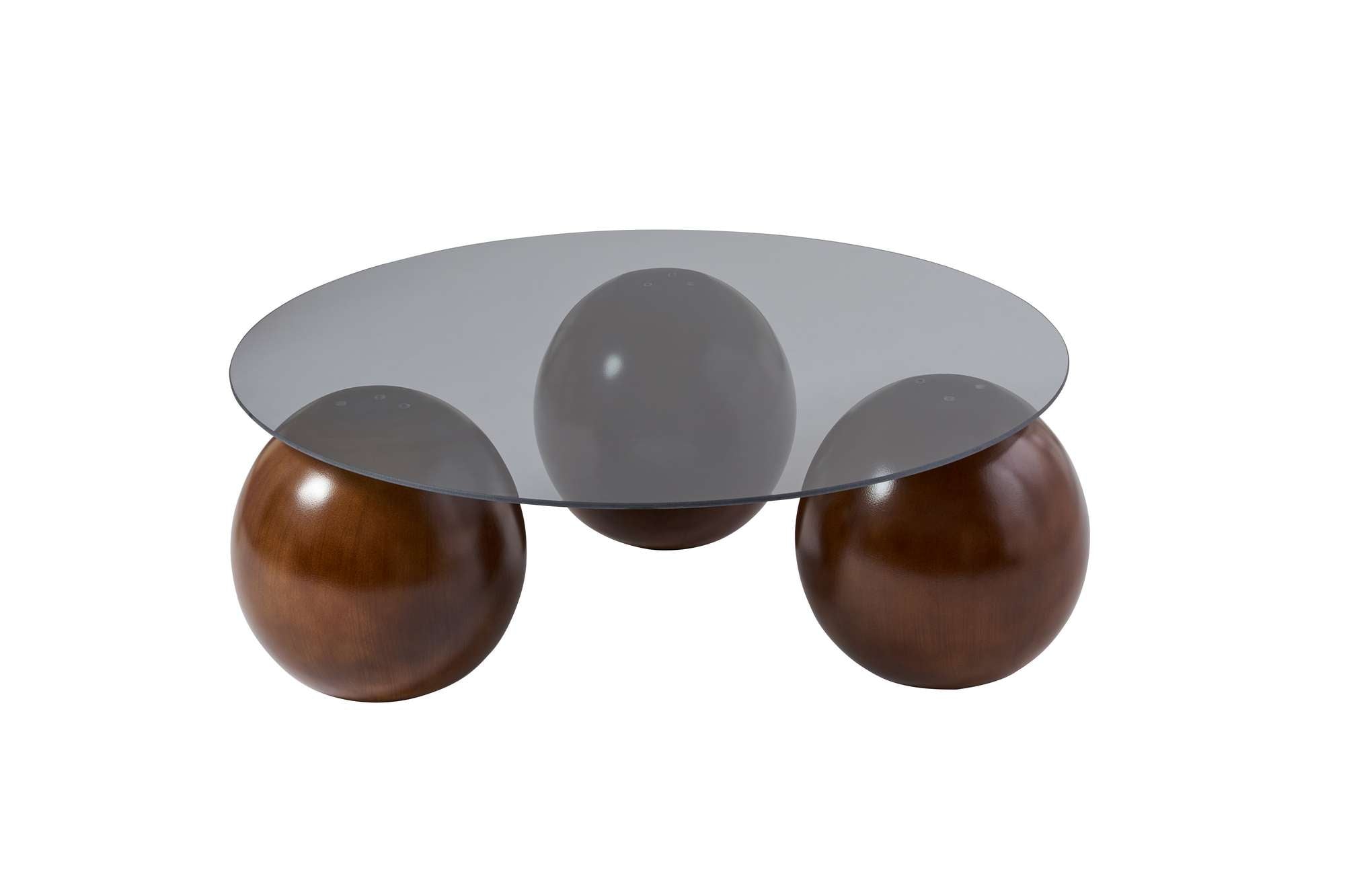 Table basse Morento - avec plateau en verre trempé rond