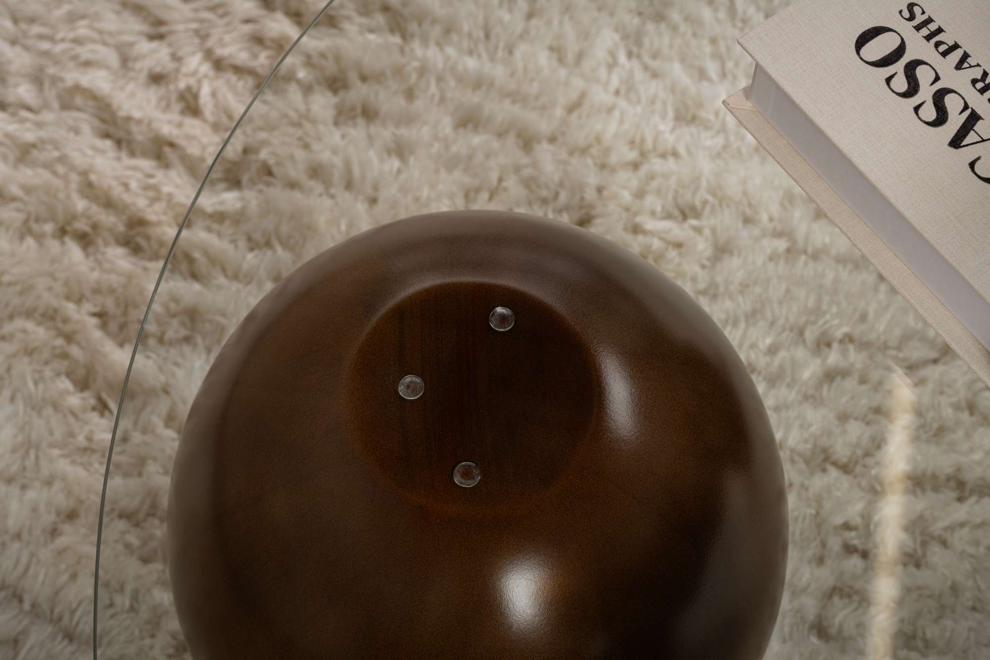 Table basse Morento - avec plateau en verre trempé rond