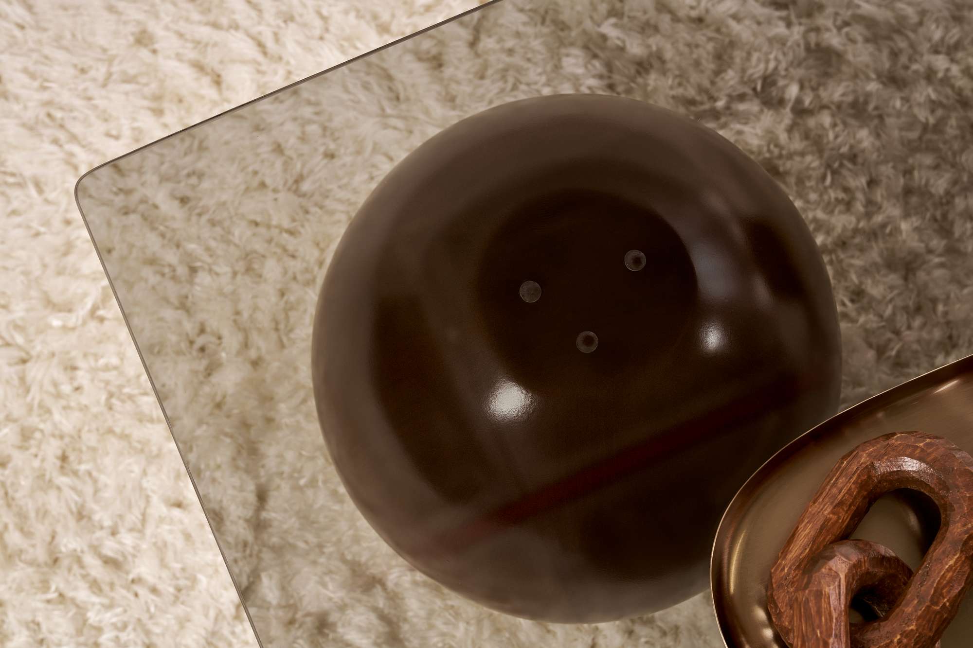 Table basse Pavello - avec plateau en verre trempé rectangulaire