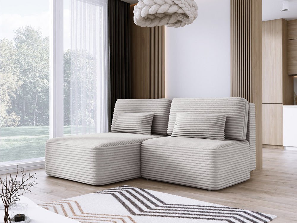 Canapé design Tilia Côtelé avec fonction couchage et rangement
