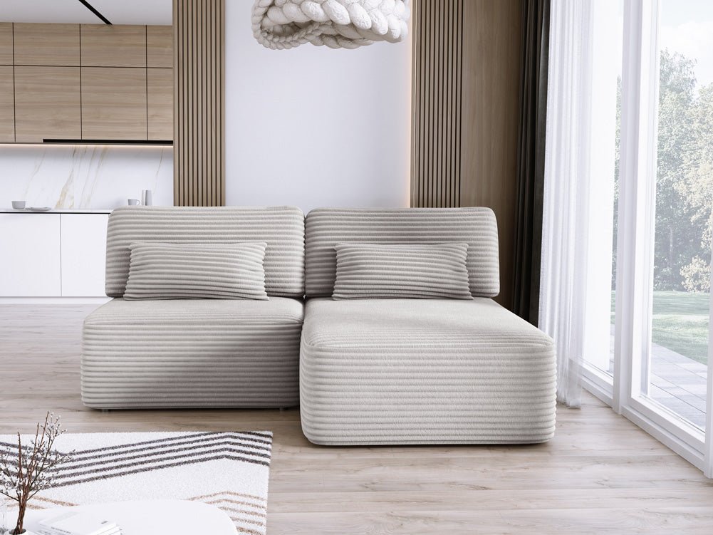 Canapé design Tilia Côtelé avec fonction couchage et rangement