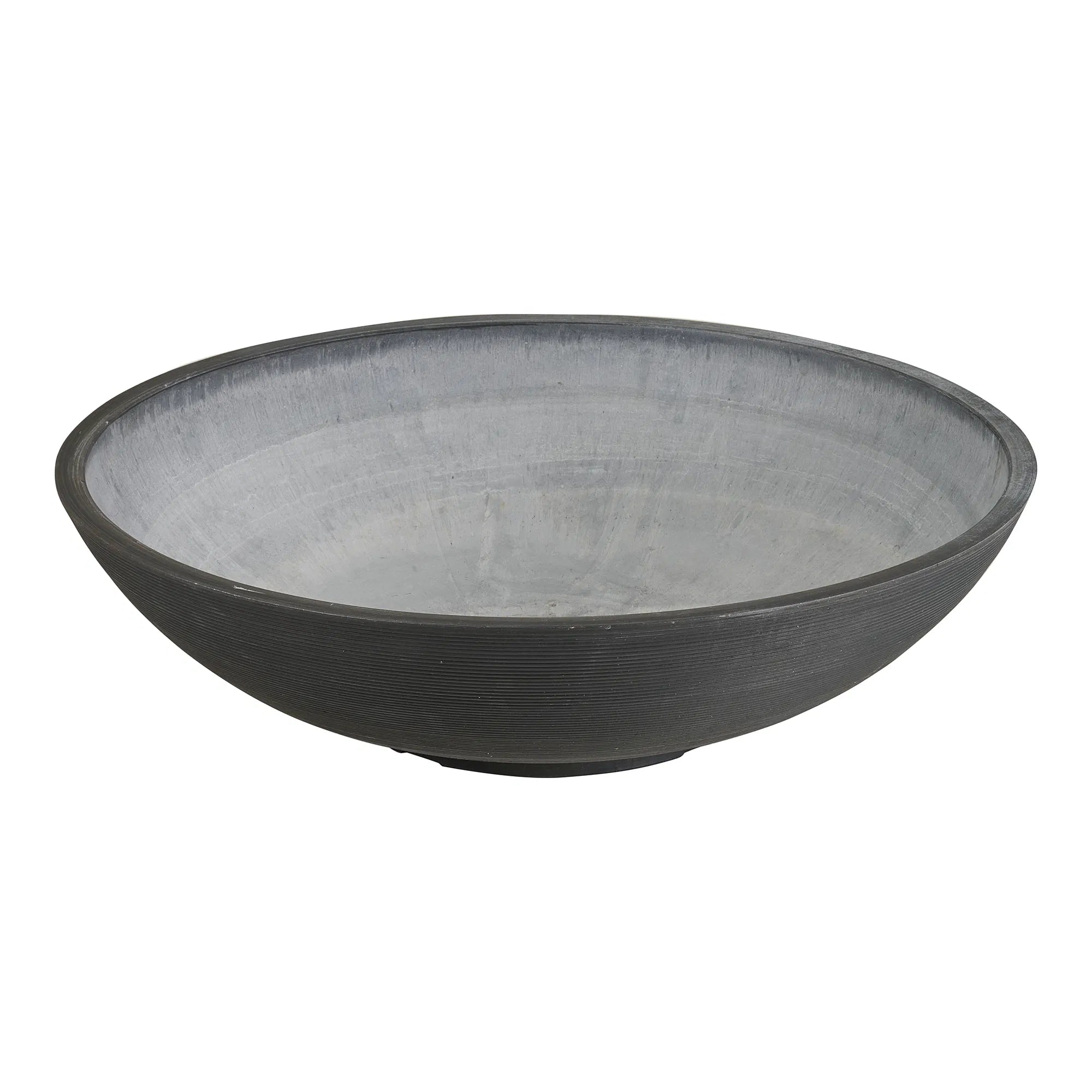 Garten Wasserschale Aldrenor – stilvolle Pflanzenschale in Dunkelgrau