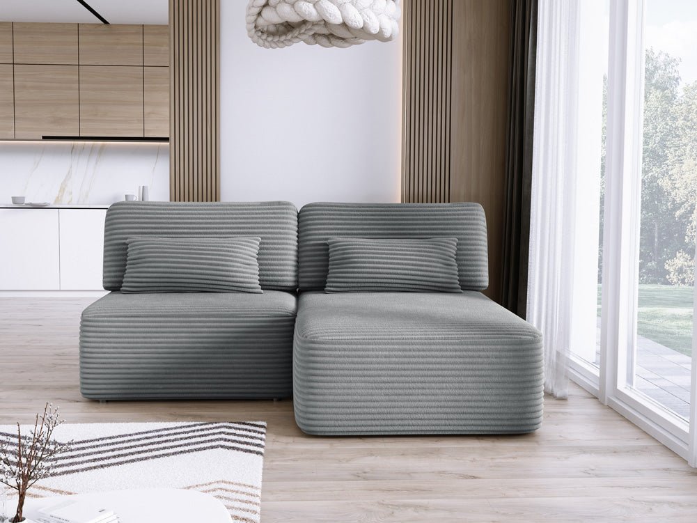 Canapé design Tilia Côtelé avec fonction couchage et rangement