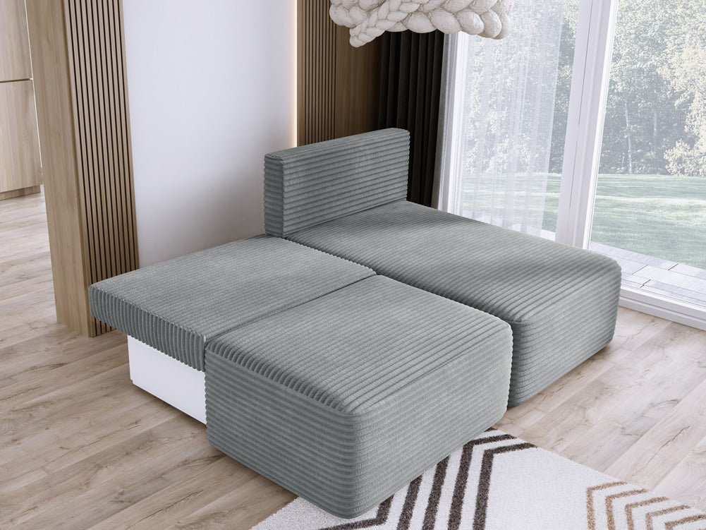 Canapé design Tilia Côtelé avec fonction couchage et rangement