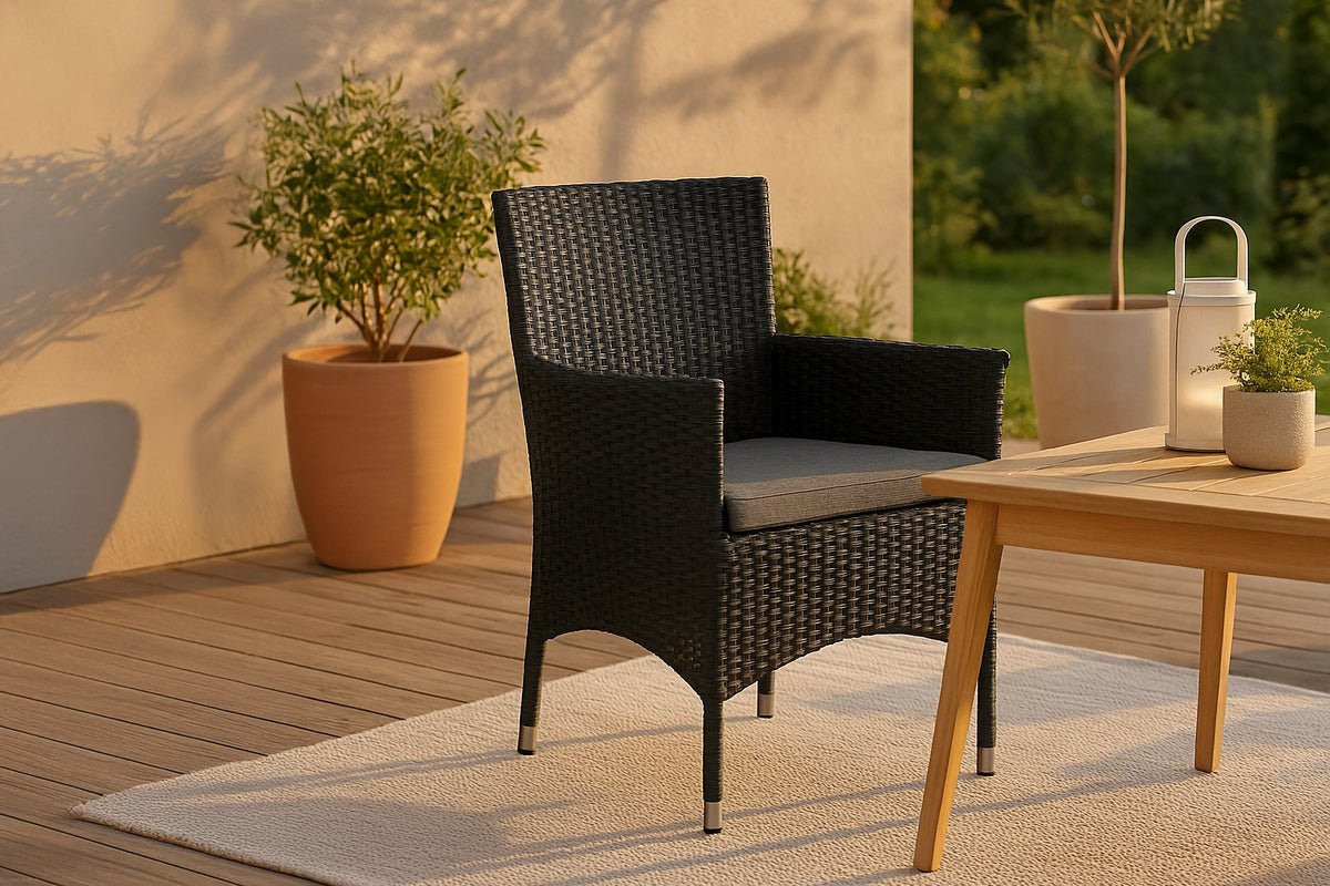 Ensemble de 2 chaises de jardin Oasis en rotin