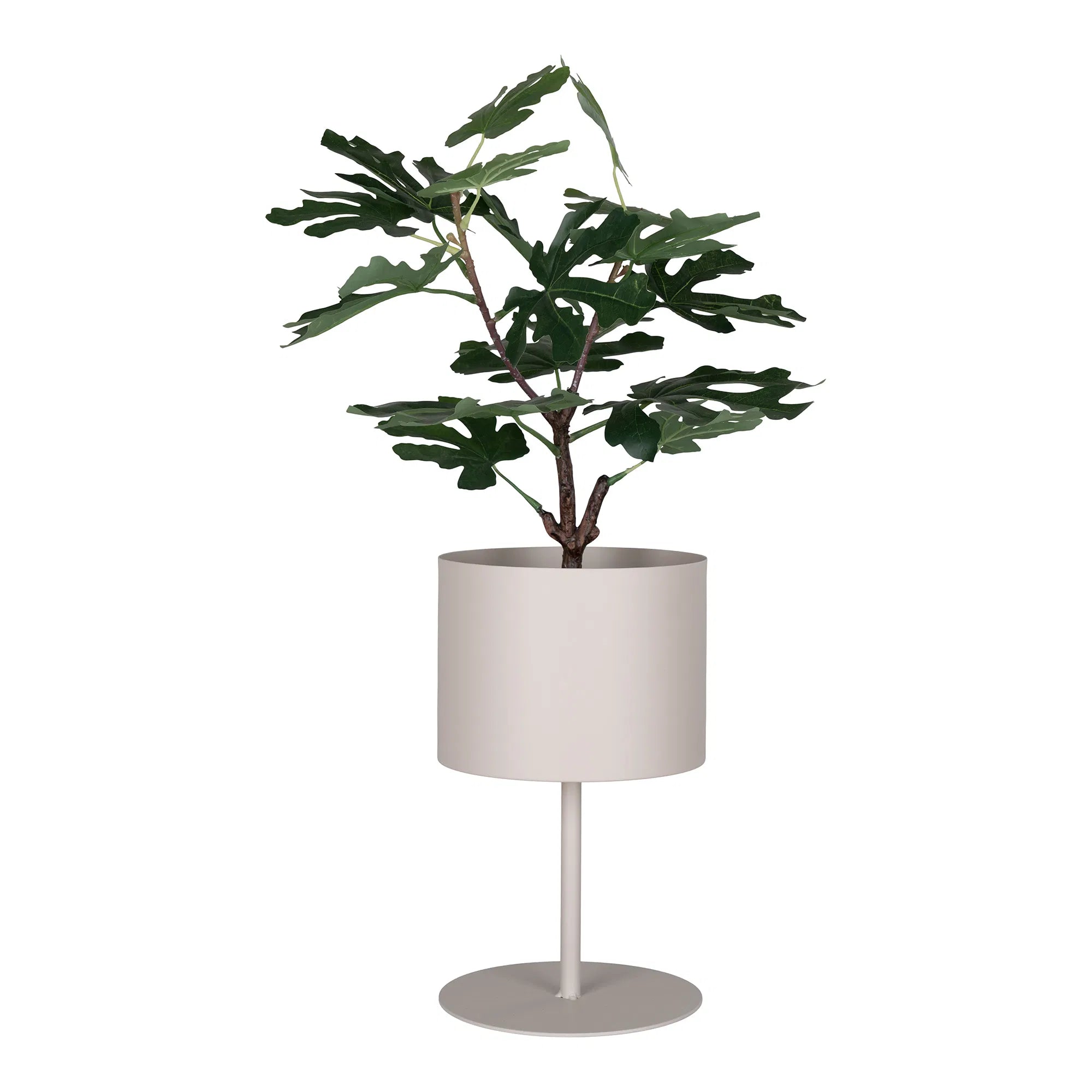 Pot de fleurs « Orviano » – Support à fleurs couleur sable en acier