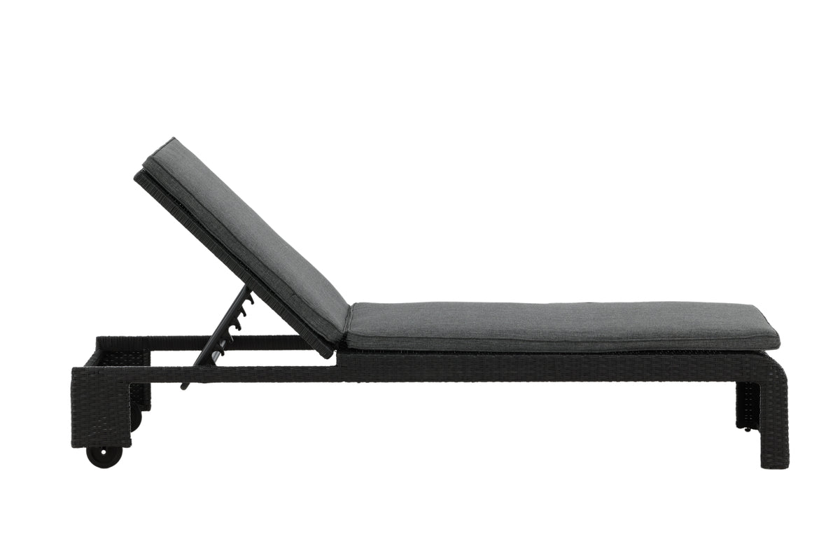 Chaise longue de jardin Irina - en rotin