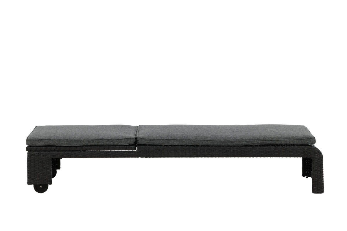 Chaise longue de jardin Irina - en rotin