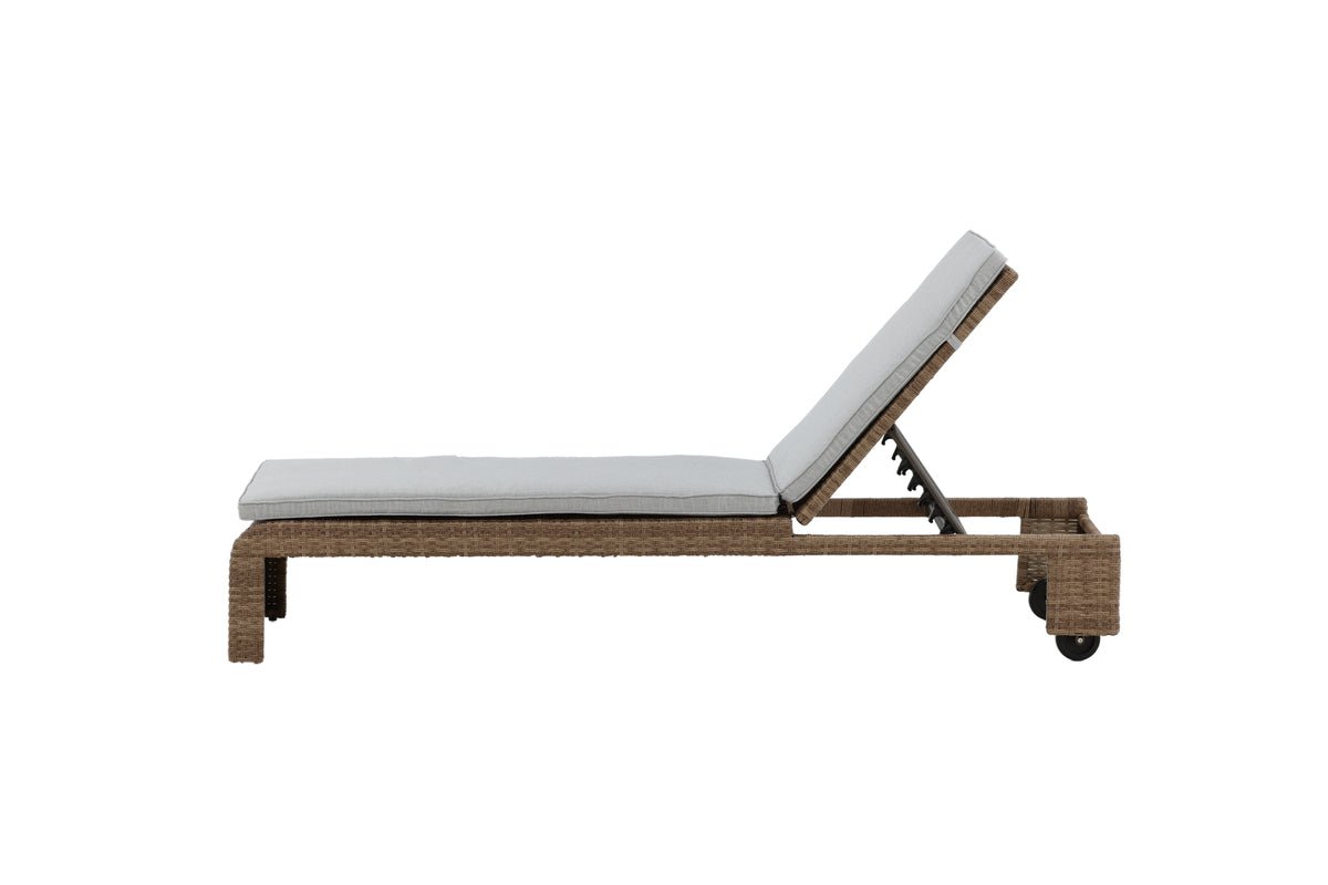 Chaise longue de jardin Irina - en rotin