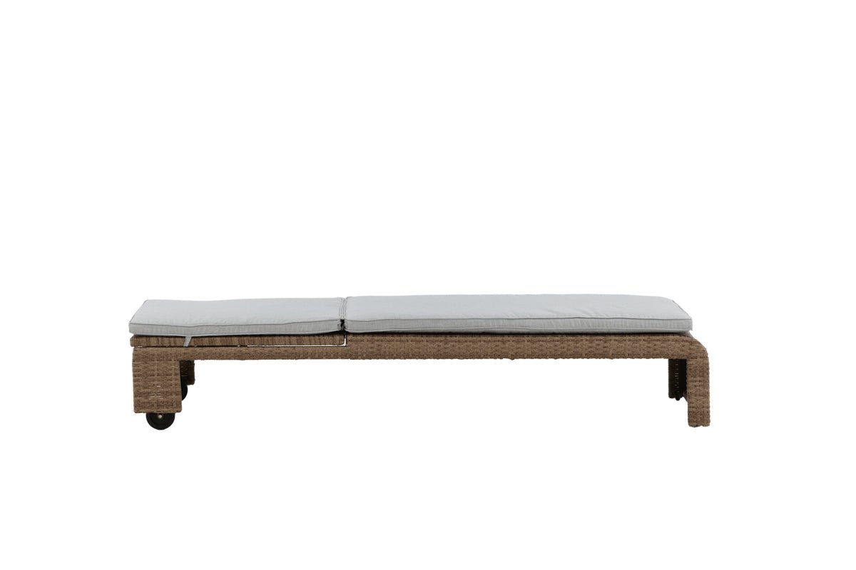 Chaise longue de jardin Irina - en rotin