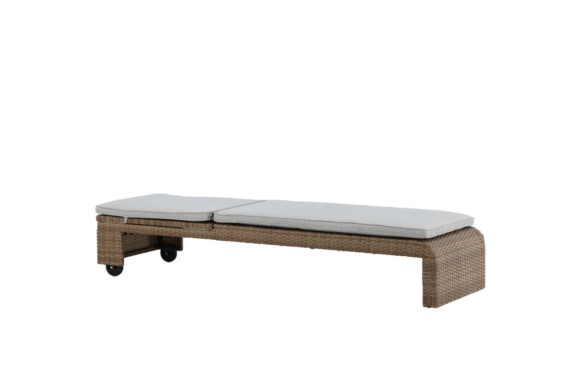 Chaise longue de jardin Irina - en rotin