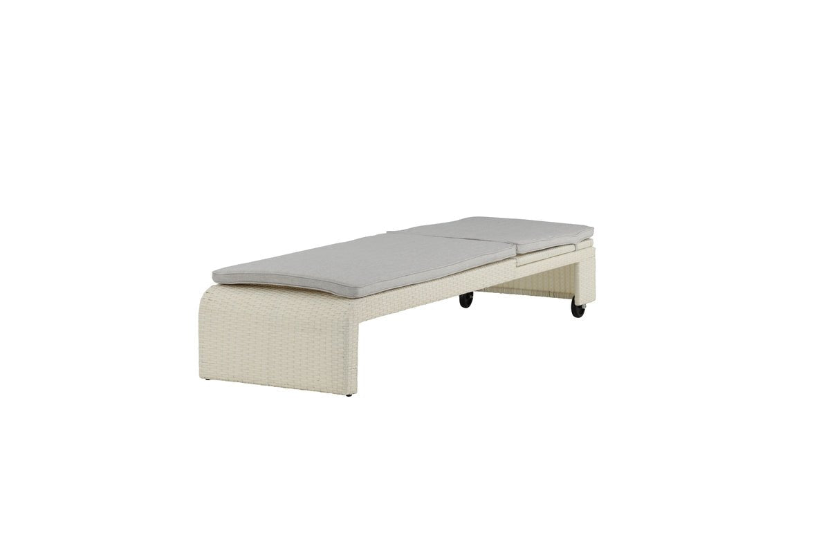 Chaise longue de jardin Irina - en rotin