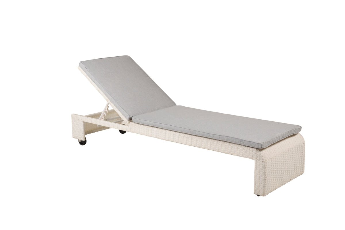 Chaise longue de jardin Irina - en rotin
